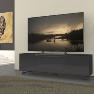MUNARI VENTIMIGLIA KVT126. F/P | Mobile porta TV fino a 55” - Anta a ribalta - 2 ripiani - Piedini in Metallo