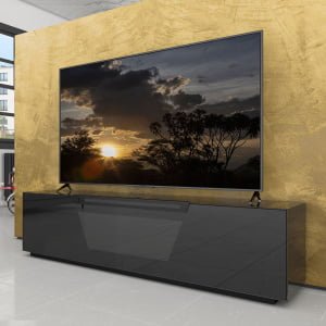 MUNARI VENTIMIGLIA  KVT 152. BAS | Mobile porta TV fino a 65” - Anta a ribalta - 3 ripiani - 5 Ruote Scomparsa