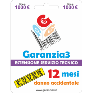 GARANZIA 3 COVER 1000 | Danno Accidentale Copertura fino a 1000,00€