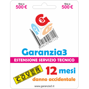 GARANZIA 3 COVER 500 | Danno Accidentale Copertura fino a 500,00€