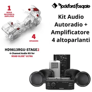 ROCKFORD FOSGATE Audio Kit HD9813RGU-STAGE2 | Kit Autoradio + Amplificatore + 4 Altoparlanti