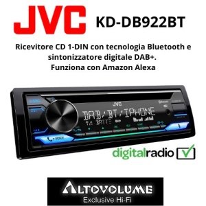 JVC KD-DB922BT | Autoradio CD / DAB+ / Amazon Alexa / USB-AUX