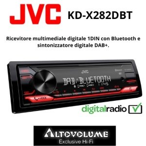 JVC KD-X282DBT | Digital Media Receiver con DAB tuner e Bluetooth integrati