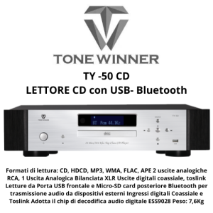 TONEWINNER TY-50CD | Lettore CD Con USB e Bluetooth