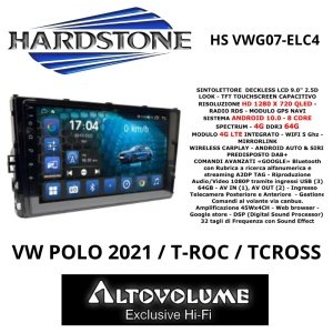 HARDSTONE HS VWG07-ELC4 | Autoradio Monitor per VW Polo 2021 / T-Roc / T-Cross V