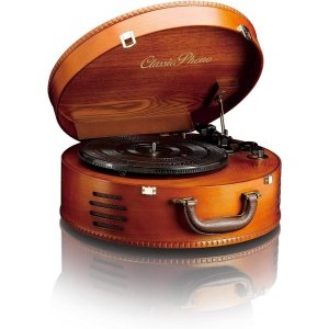 LENCO TT 34 |  Giradischi in legno a 3 velocità (33/45/78) con connessione USB