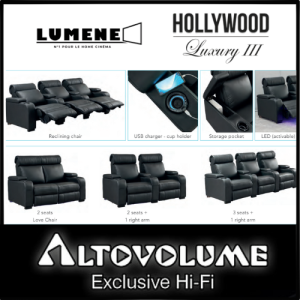 Lumene Hollywood Luxury 3 | Poltrone e Divani motorizzati di Lusso per Home Cinema  "Configurabili"
