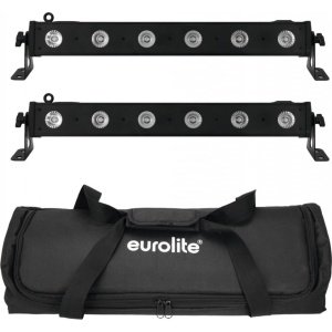EUROLITE Set 2x LED BAR-6 QCL RGBW + Borsa morbida