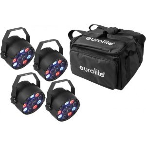 EUROLITE Set 4x LED PARty Spot + Borsa morbida