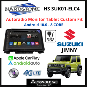 HARDSTONE HS SUK01-ELC4 | Autoradio-Monitor-Tablet Custom Fit per SUZUKI JIMNY - Android 10.0 - 8 CORE