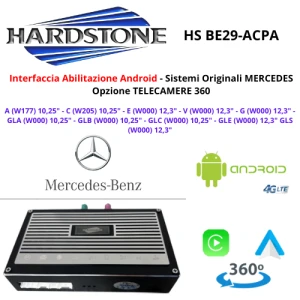 HARDSTONE HS BE29-ACPA | Interfaccia Abilitazione Android su Sistemi Originali MERCEDES - Opzione TELECAMERE 360