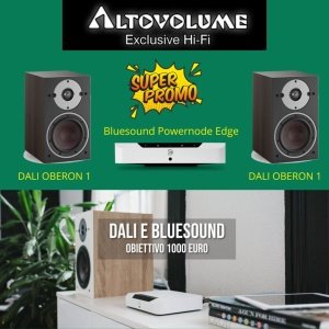 Bluesound Powernode Edge + Dali Oberon 1 | Kit Amplificatore streamer  + Coppia Diffusori bookshelf