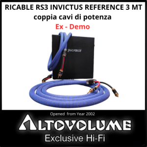 RICABLE RS3 INVICTUS REFERENCE 3 MT ( Ex - Demo ) - COPPIA CAVI DI POTENZA
