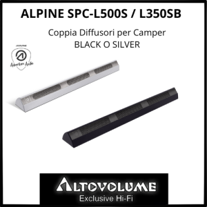 ALPINE SPC-L500S / SB | Coppia diffusori Silver o Black per Camper - Montaggio su superficie in cabina